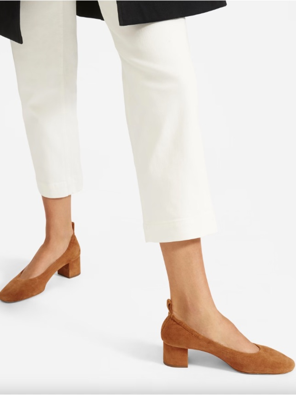 Everlane Day Heel Cognac Suede Size 8.5